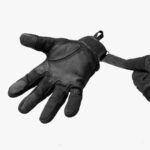 black tactical military gloves