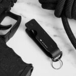 black aluminum key organizer