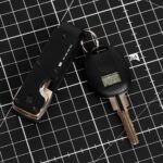 black aluminum key organizer