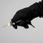 black aluminum key organizer