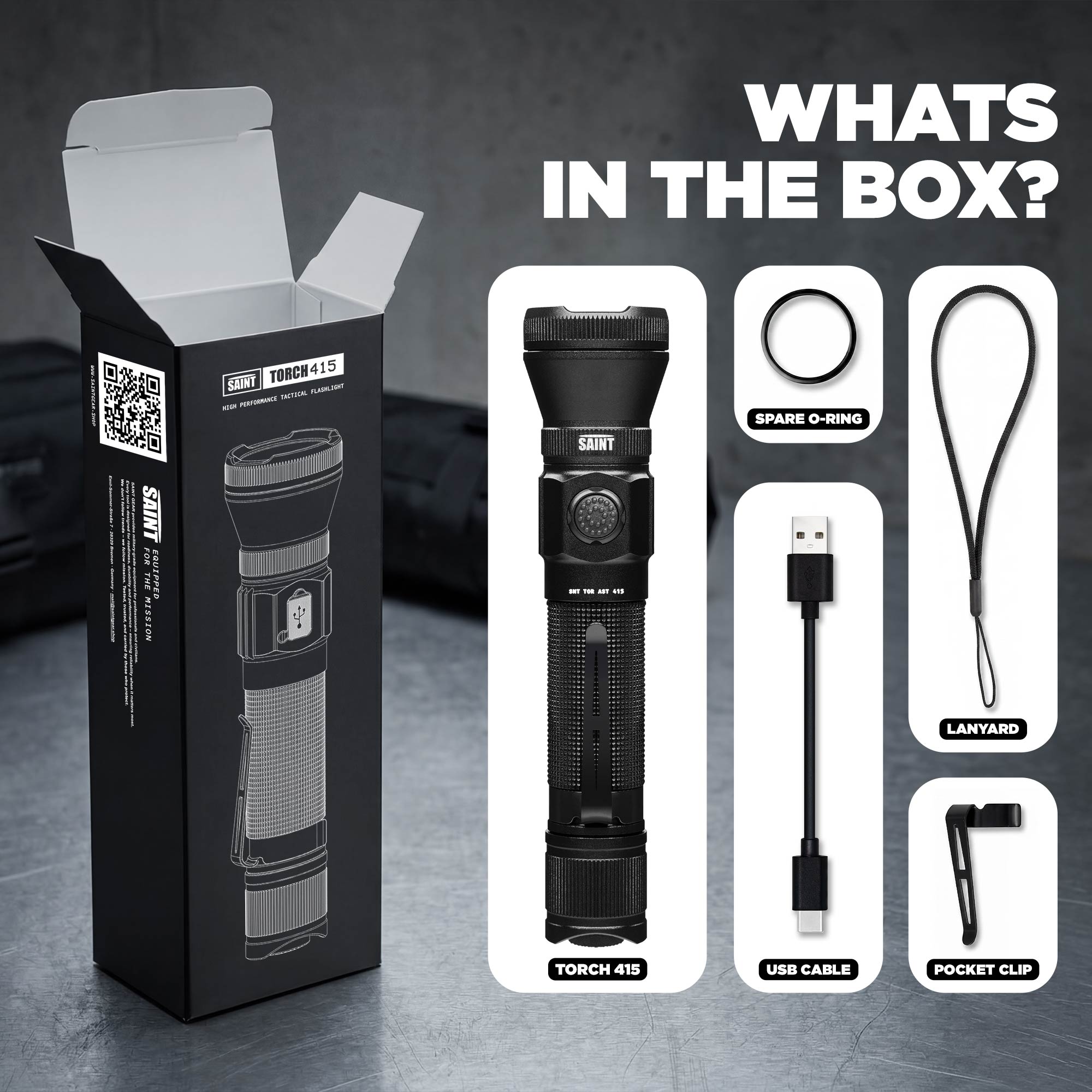 black-tactical-flashlight-with-lanyard-pocket-clip
